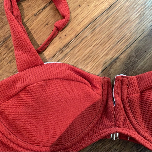 Red Padded Underwire Bikini Swim Suit - Picture 7 of 7